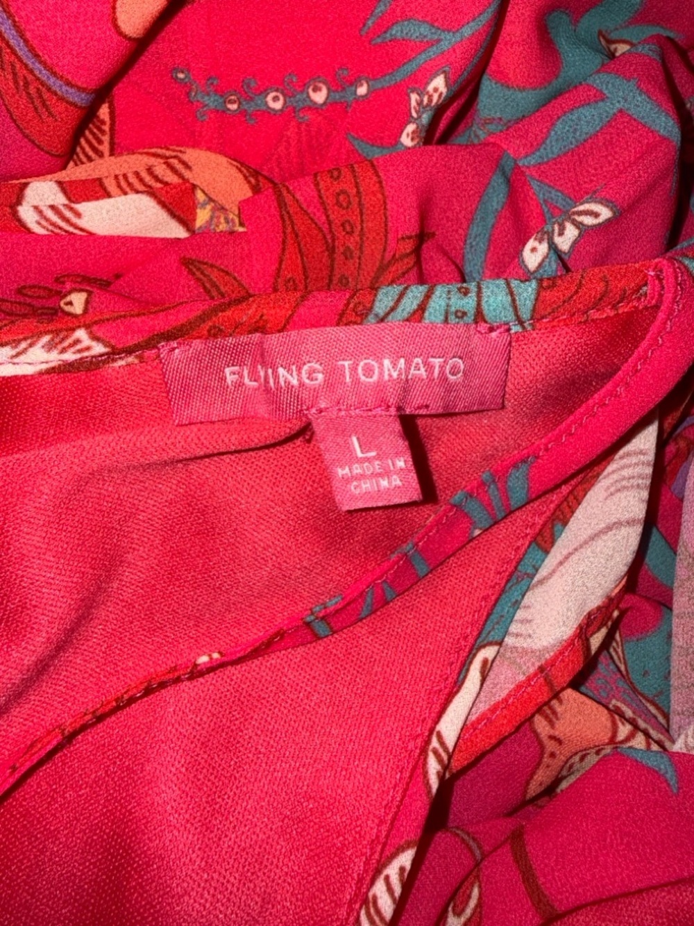 Flying Tomato Hot Pink Floral Tiered Dress - Picture 6 of 6
